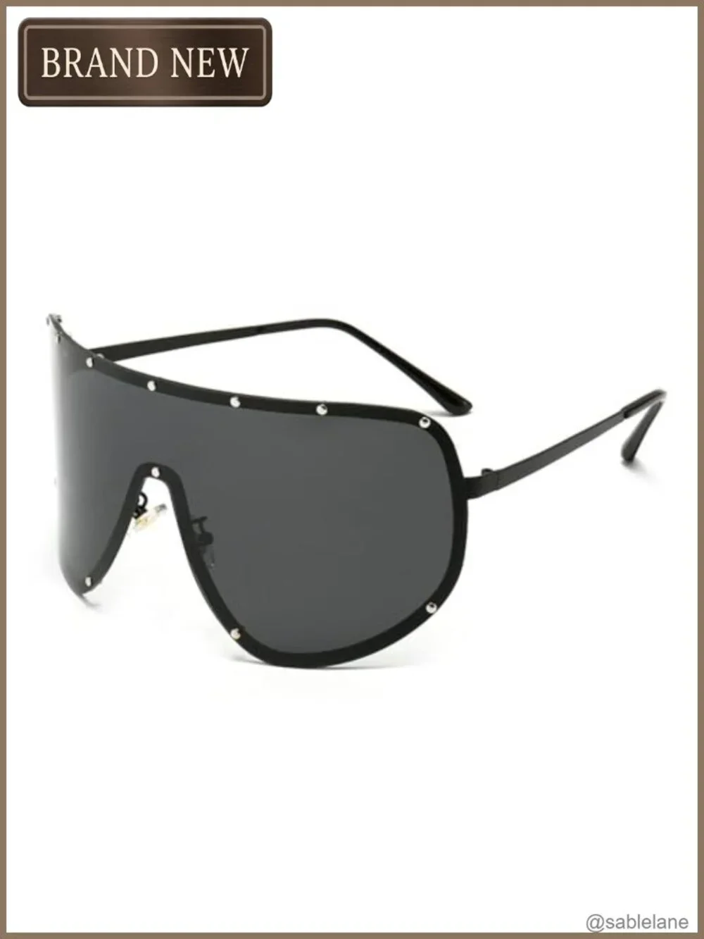 Oversized Polarized Sunglasses Vintage Shield UV400